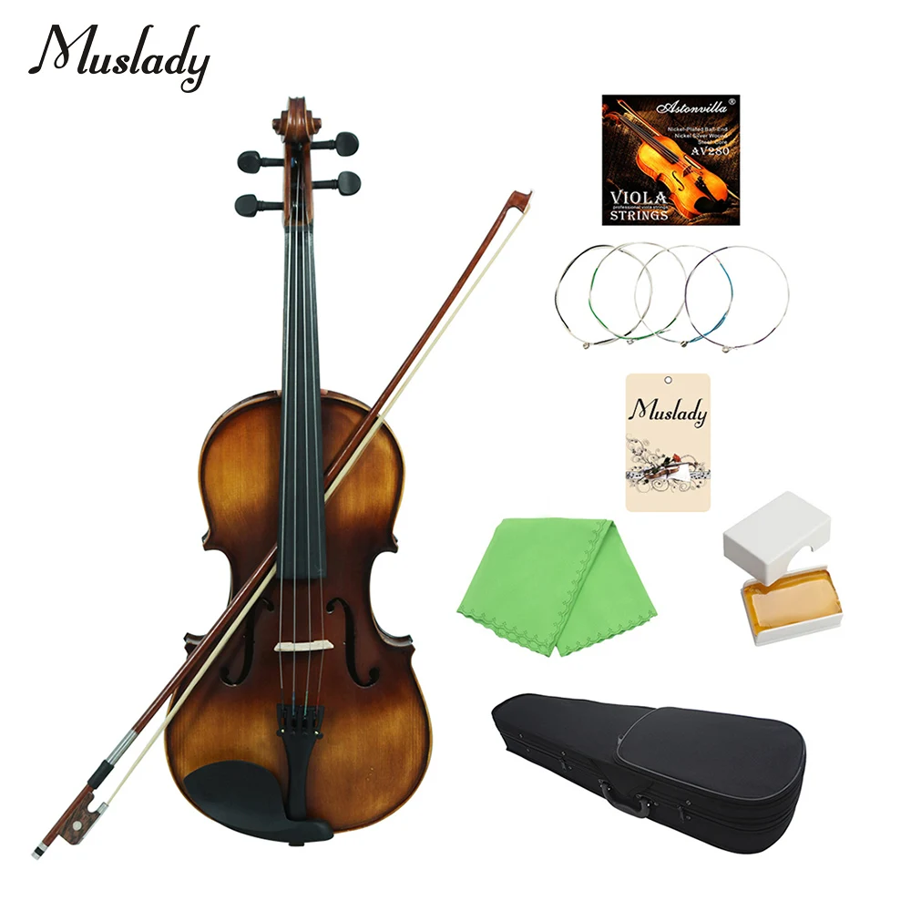 Muslady VLA 30 4/4 полноразмерная Классическая доска из ели Виолы и дерева гриф с чехлом