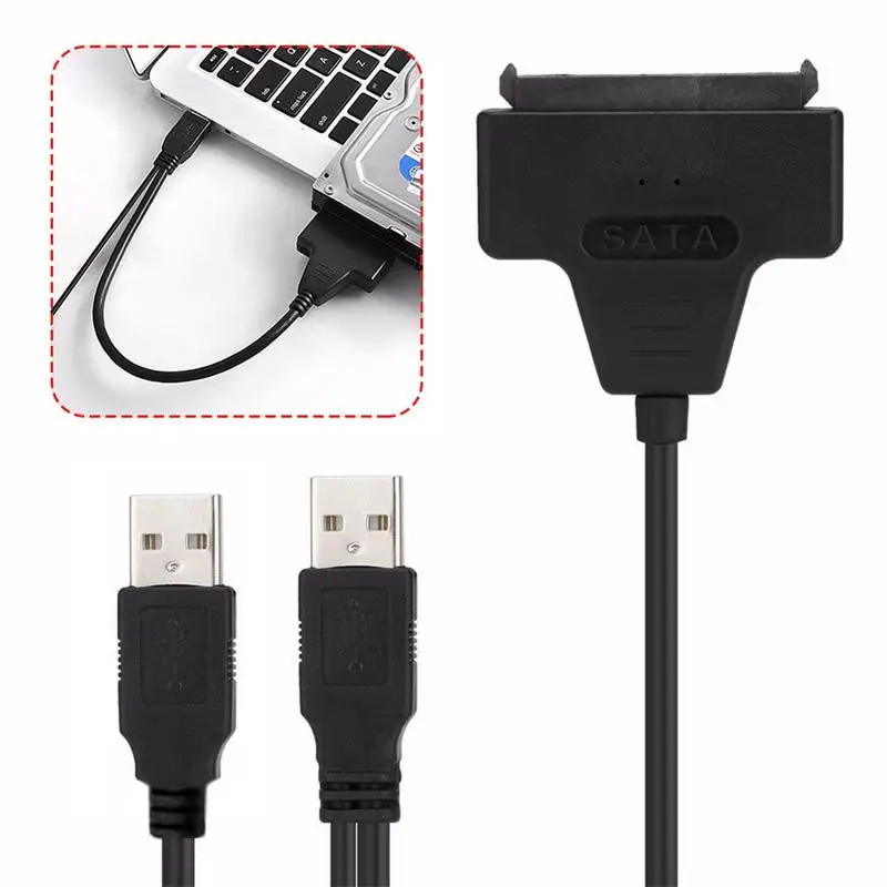 Новейший SATA кабель адаптер USB 2 0 для 22 Pin 7 + 15 5 дюймов HDD жесткий диск драйвер с