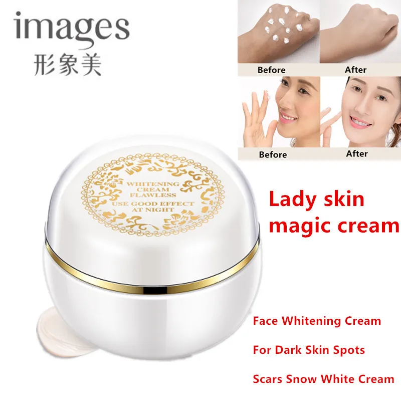 Face Whitening Cream For Dark Skin Spots Scars Snow White Day Night Korean Care 30g |