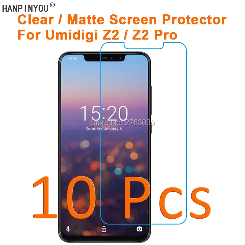 10 шт. для Umidigi Z2 / Pro Special Edition прозрачная/Антибликовая матовая защитная пленка