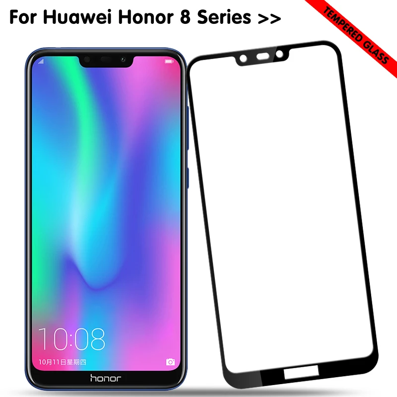 Защитное стекло Honor 8 закаленное для Huawei lite 8c 8x 8a|Защитные стёкла и плёнки