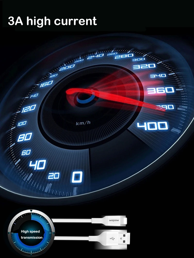 WOPOW кабель для быстрой зарядки iPhone iPad Mini iPod Lighting на usb шнур освещения 1 м зарядного