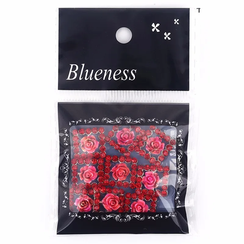 Blueness 10Pcs 3D Nail Stud DIY Nails Art Decorations Rhinestones Alloy Manicure UV Gel Polish Makeup Accessories | Красота и