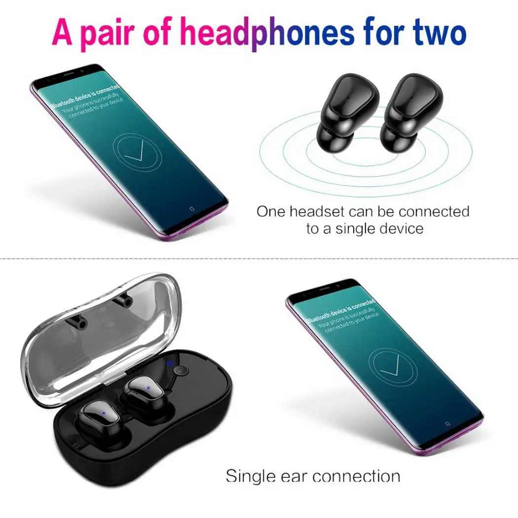 Bluetooth 5 0 наушники TWS Беспроводная гарнитура стерео беспроводные Handsfree