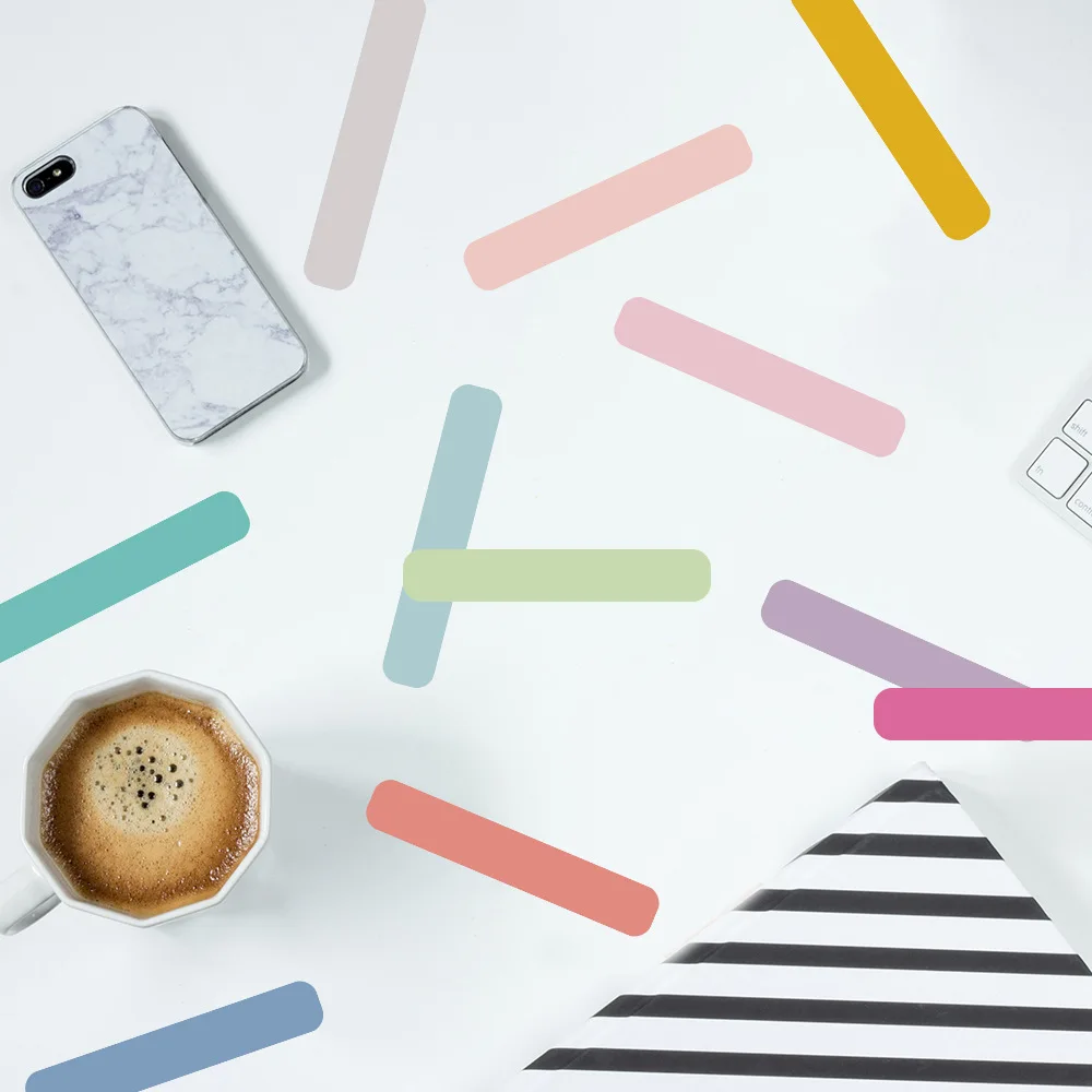 Цветная мультяшная полоса Funlife сделай сам наклейка для украшения дома фон