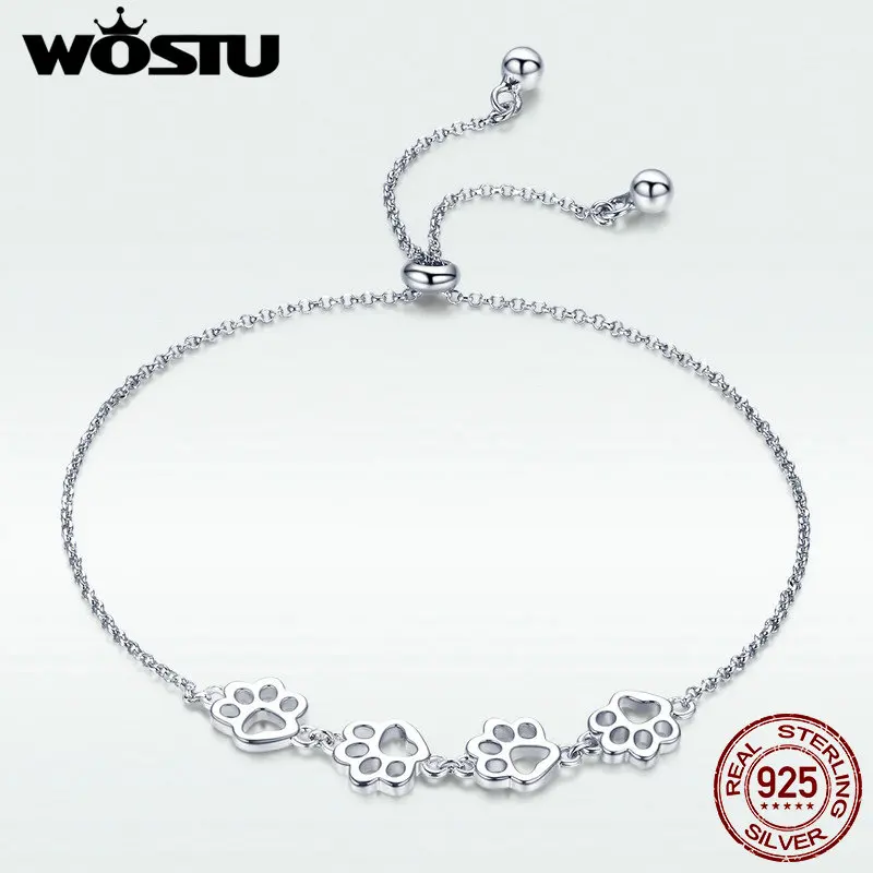 Распродажа 2020 женская серебряная цепочка с звеньями в виде собачьей лапы и
