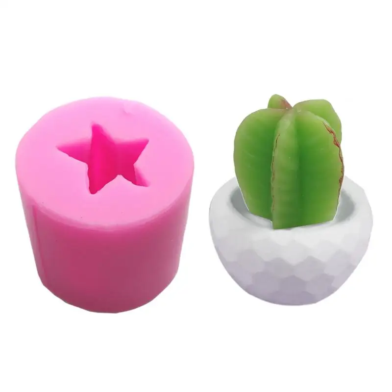 3D Силиконовая форма в форме кактуса для свечи гипса карамболы фотоформа|Формы