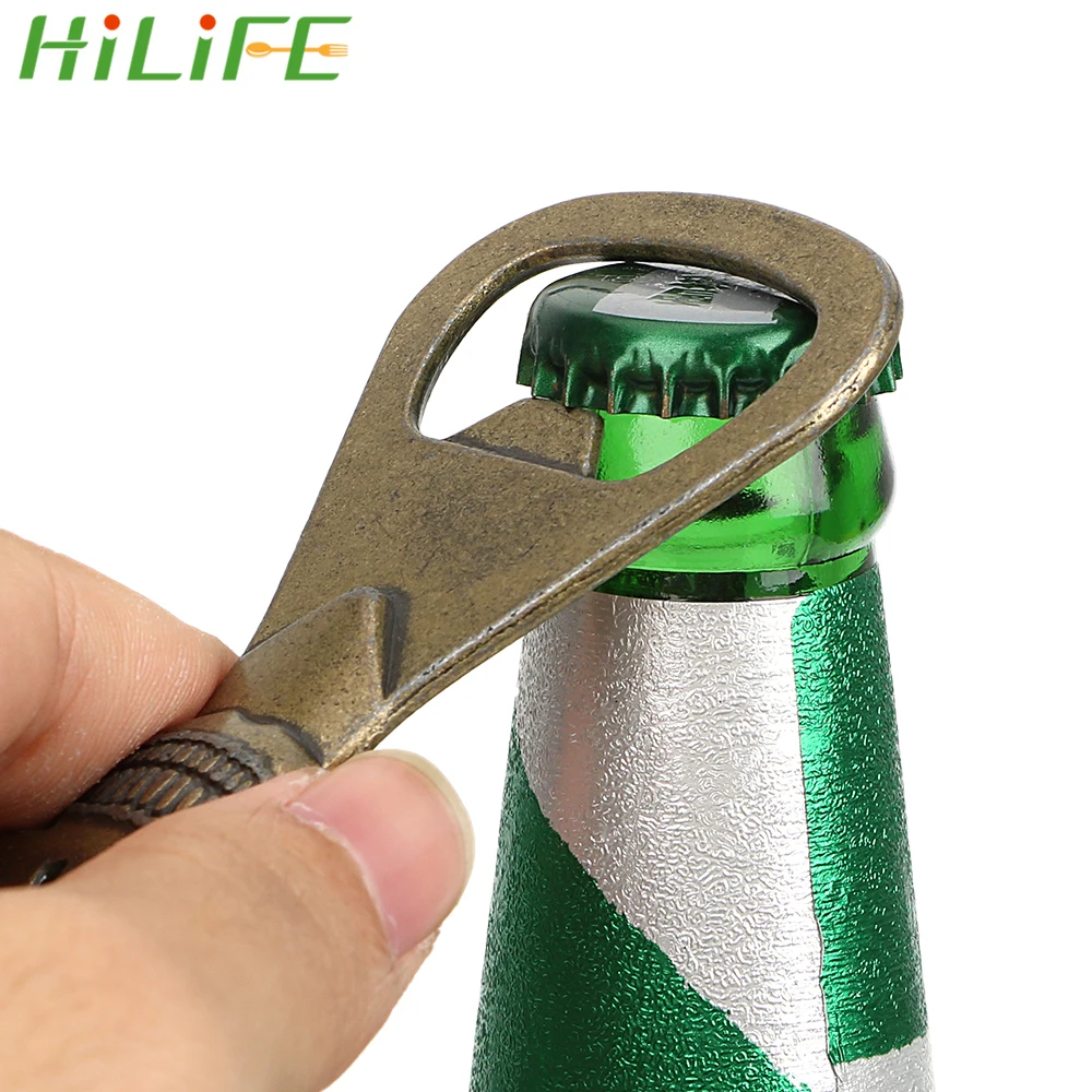 HILIFE портативная открывалка для пивных бутылок брелок Ретро Медный череп головка