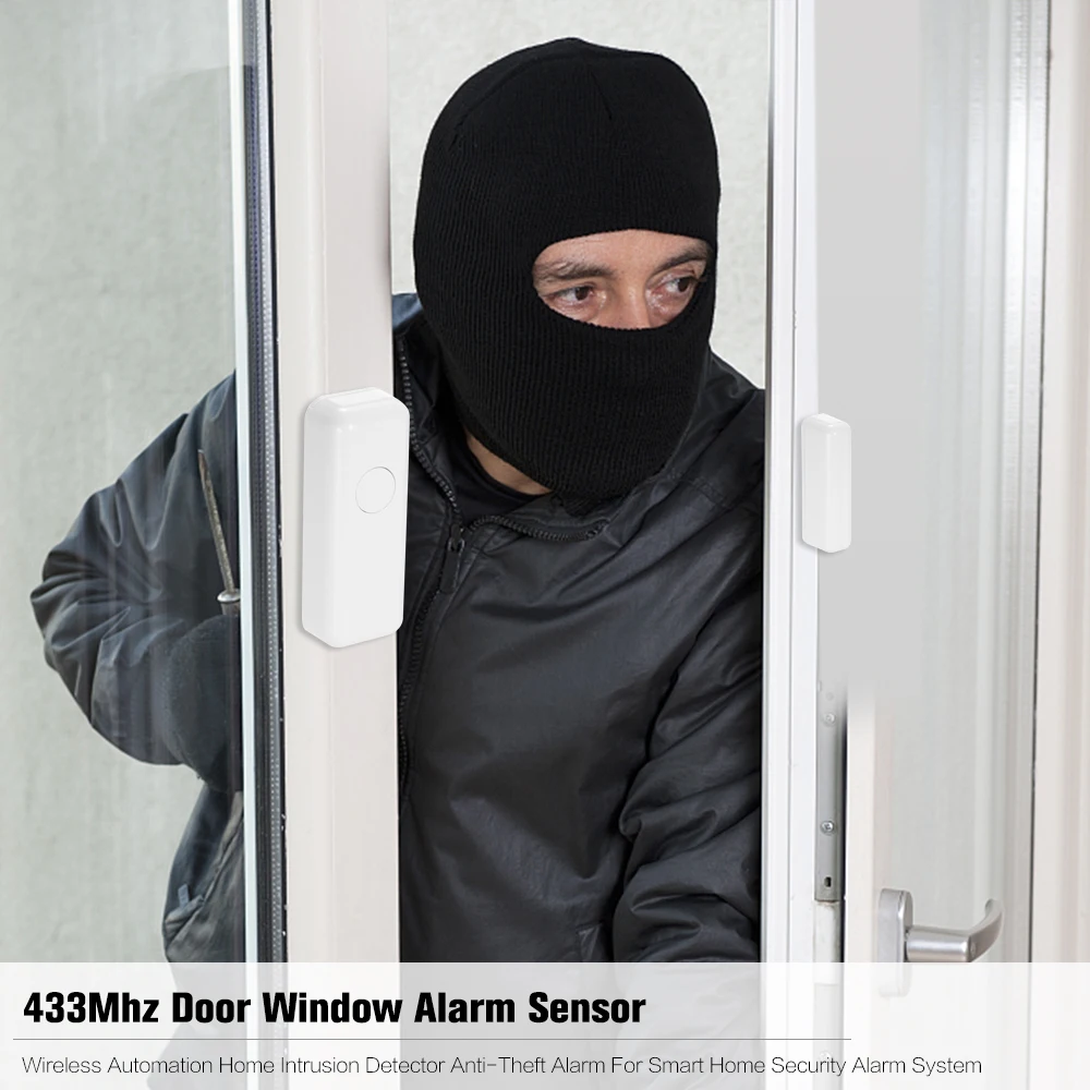 

433Mhz Door Window Alarm Sensor Wireless Automation Home Intrusion Detector Anti-Theft Alarm Smart Home Security Alarm System