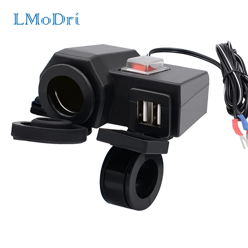 LMoDri двойной USB порт питания для мотоцикла водонепроницаемый Зажигалка зарядное