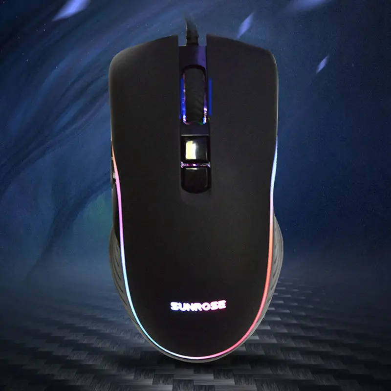 Sunrose T560 проводная Usb компьютерная игровая мышь цветная светящаяся 4 кнопки Laptop1200Dpi