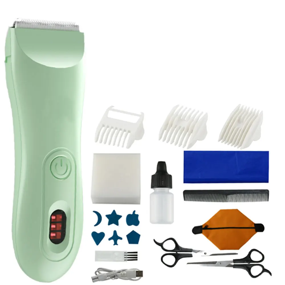 Беззвучная машинка для стрижки волос детей электрическая ABS зарядный кабель