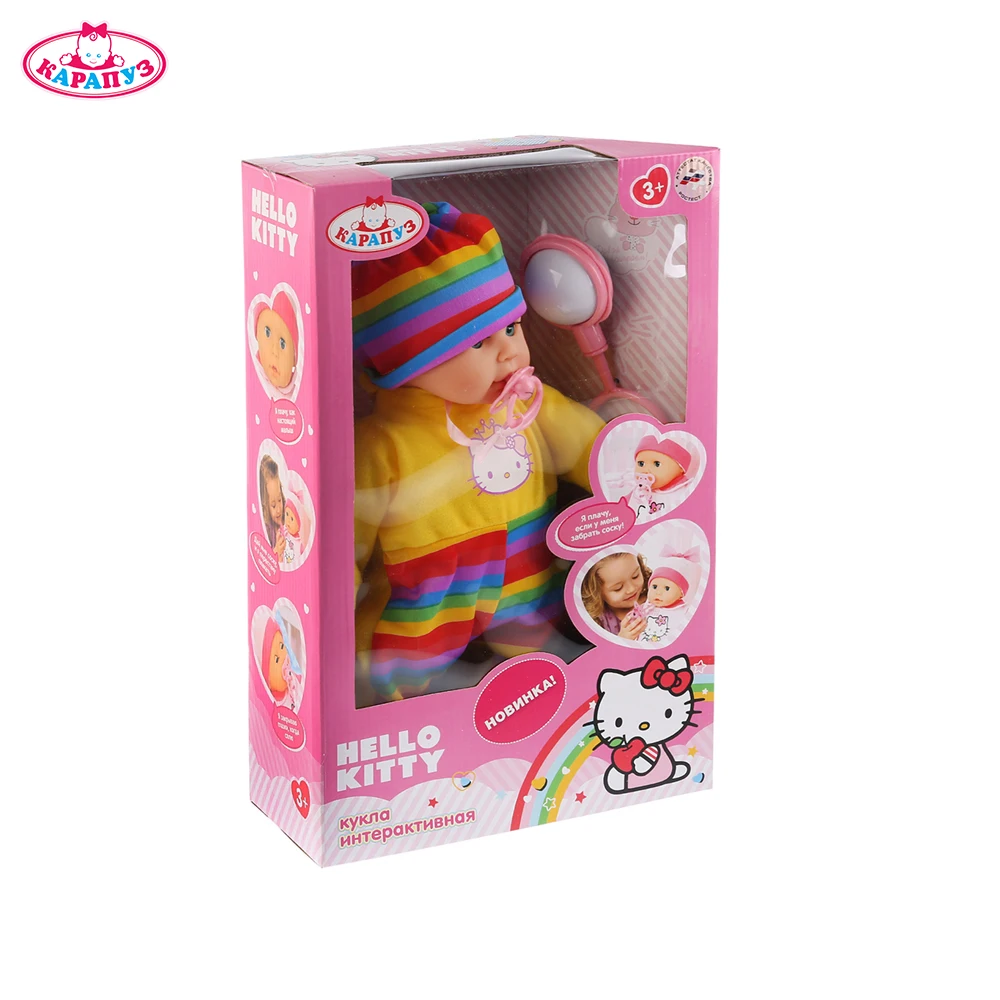 Пупс КАРАПУЗ Hello Kitty 35см плачет если вытащить соску доставка от 2-х дней | Игрушки и