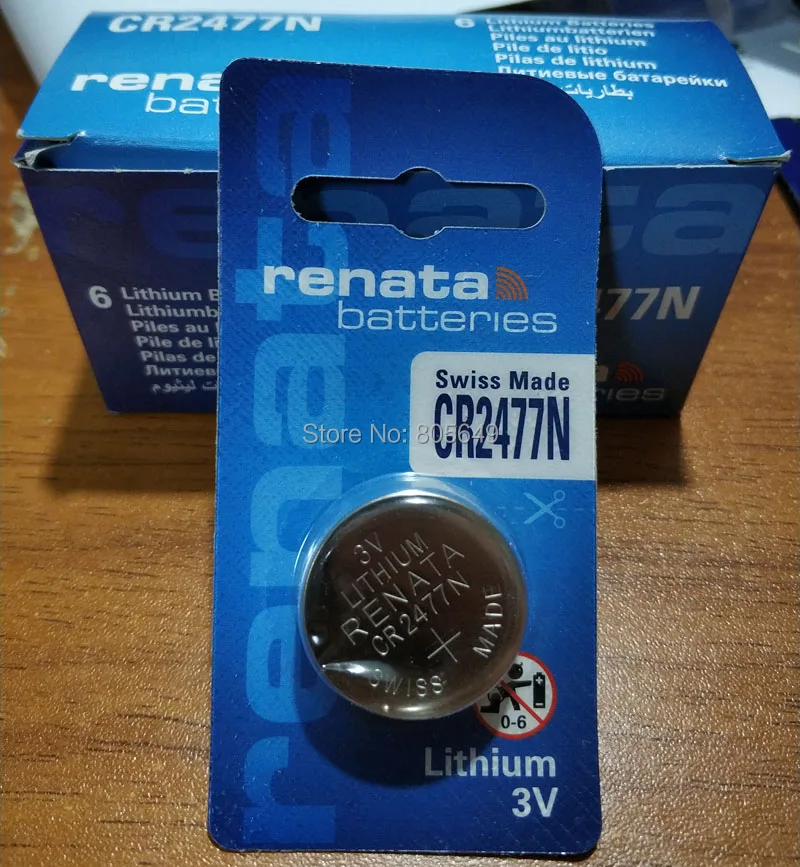 6 шт. 100% новый литиевый аккумулятор renata 2477 CR2477 CR 3v|Часовые батарейки| |