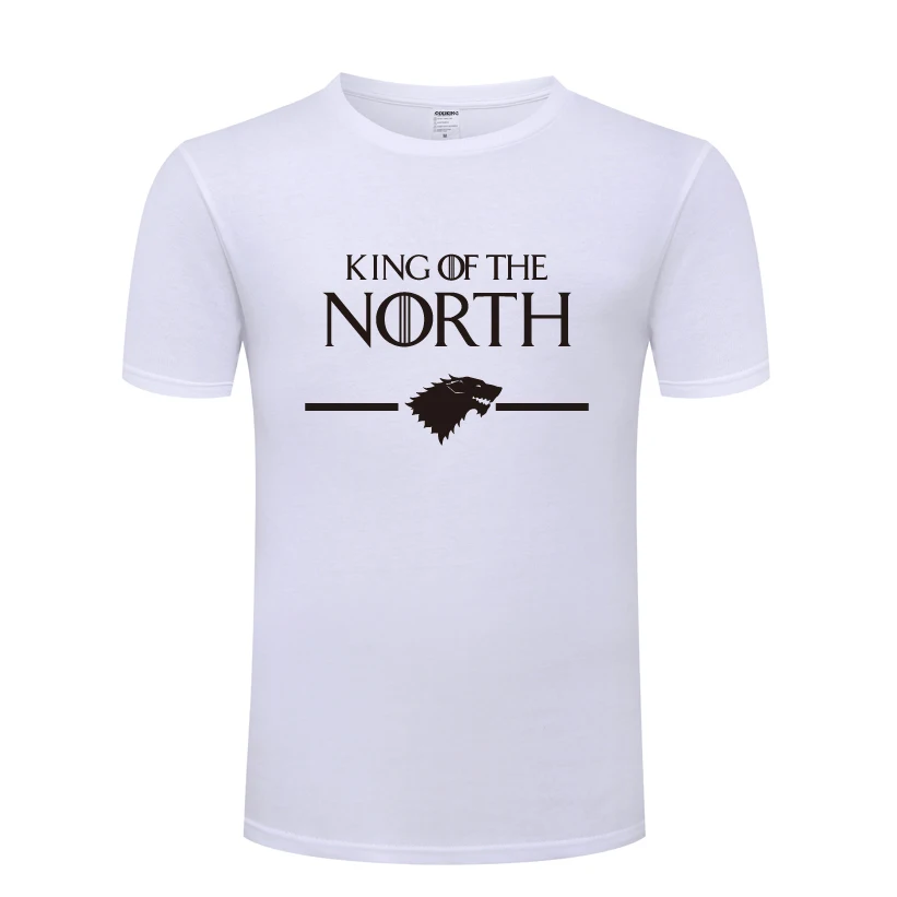 Мужская футболка King of The North Stark повседневная хлопковая Футболка с круглым вырезом