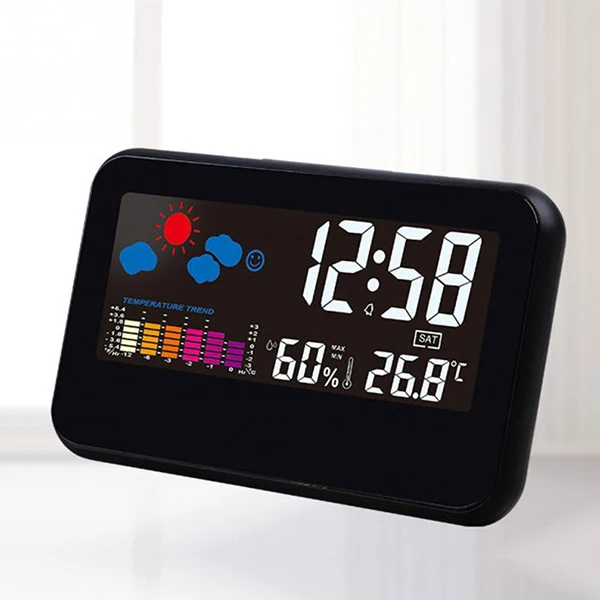 Digital Weather Station Clock Indoor Temperature Humidity Thermometer / Hygrometer Alarm Calendar With Snooze Function | Инструменты