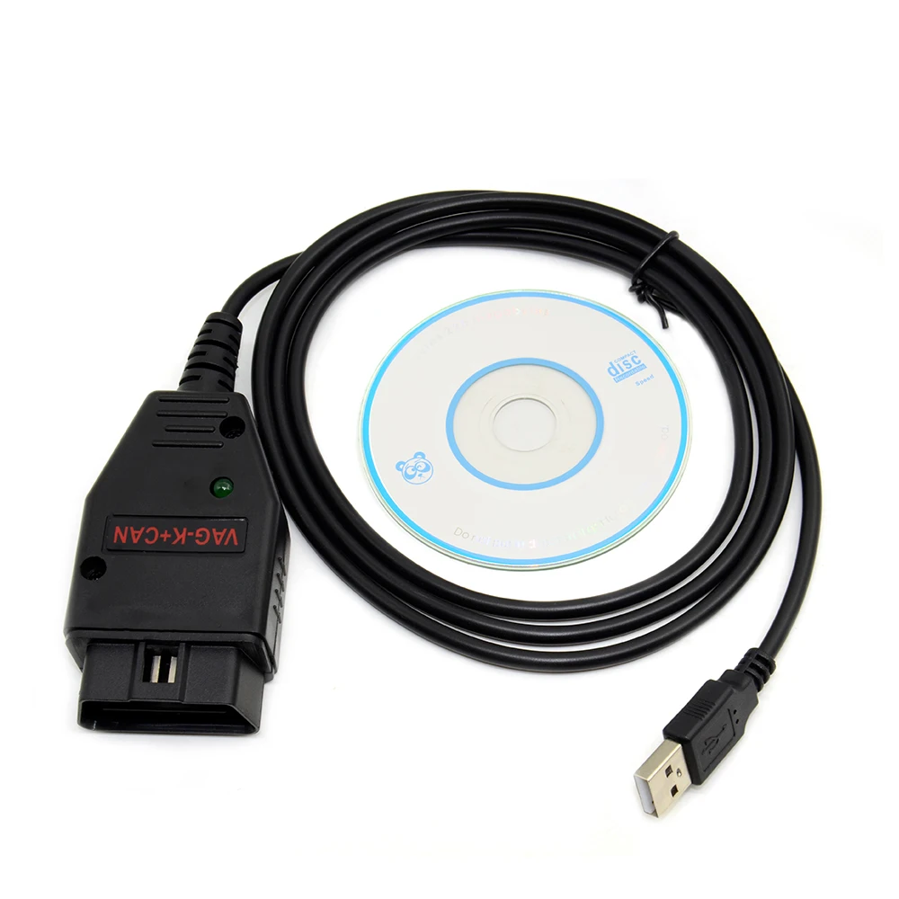 Лучшая цена! 10 шт./лот Super VAG K + CAN Can Commander 1 4 Vag USB OBD диагностический интерфейс OBD2 OBDII