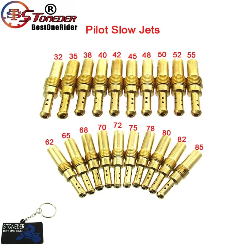 STONEDER Carb Pilot Slow Jet #32 35 38 40 42 45 48 50 52 55 62 65 68 70 72 75 78 80 82 85 для Keihin N424-21 PJ PWK PWM PE PD |