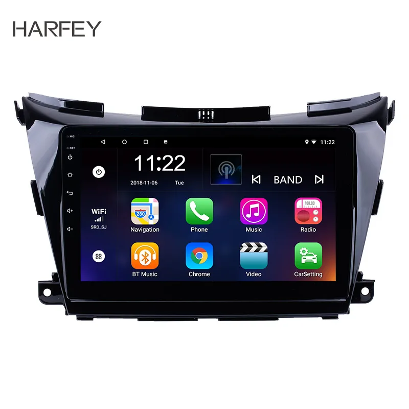 Harfey 10 1 &quotAndroid 8 GPS Автомобильный мультимедийный плеер радио для Nissan Murano NAVARA NP300