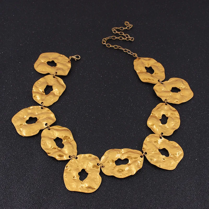 Женское металлическое ожерелье ZA модное геометрическое золотого цвета в стиле