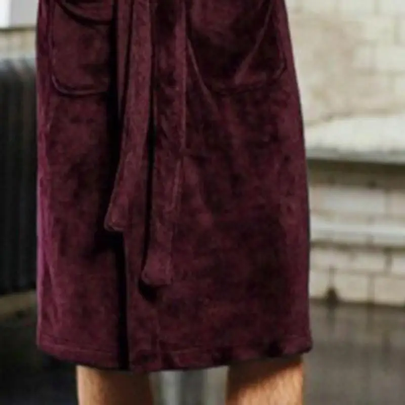 Мужской теплый ночные рубашки с капюшоном большой размер утолщенной пижамы