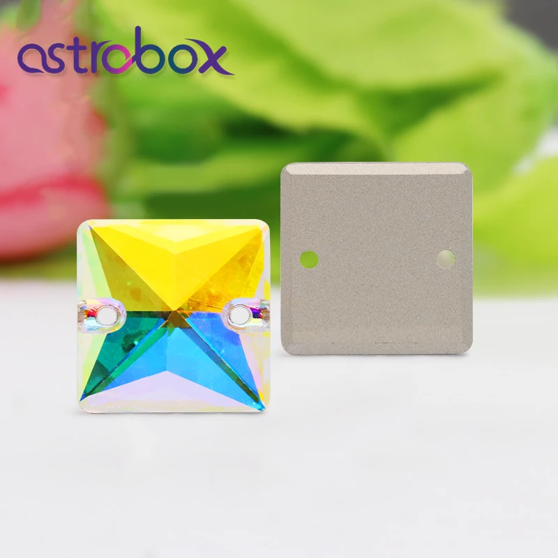 Astrobox магический квадрат пришить стразы с двумя отверстиями плоская задняя часть