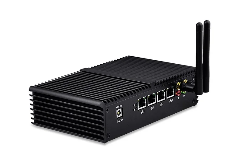 Qotom устройство брандмауэр маршрутизатор Q370G4 Q375G4 Core i7 4500U 5500U AES NI безвентиляторный