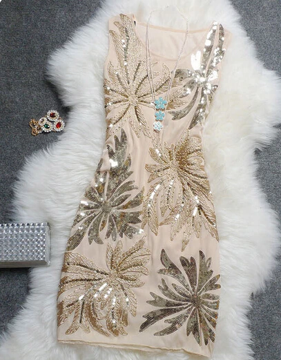 Женское вечернее платье с блестками Клубное облегающее платье-карандаш Короткое