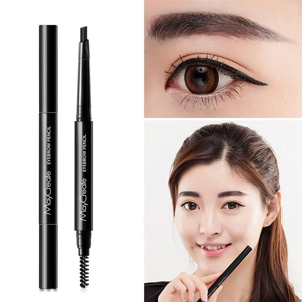 Eyebrow Stage Pencil Long-Lasting As Cream Natural Wedding Portable Waterproof etc Party Casual Double-head Shown | Красота и