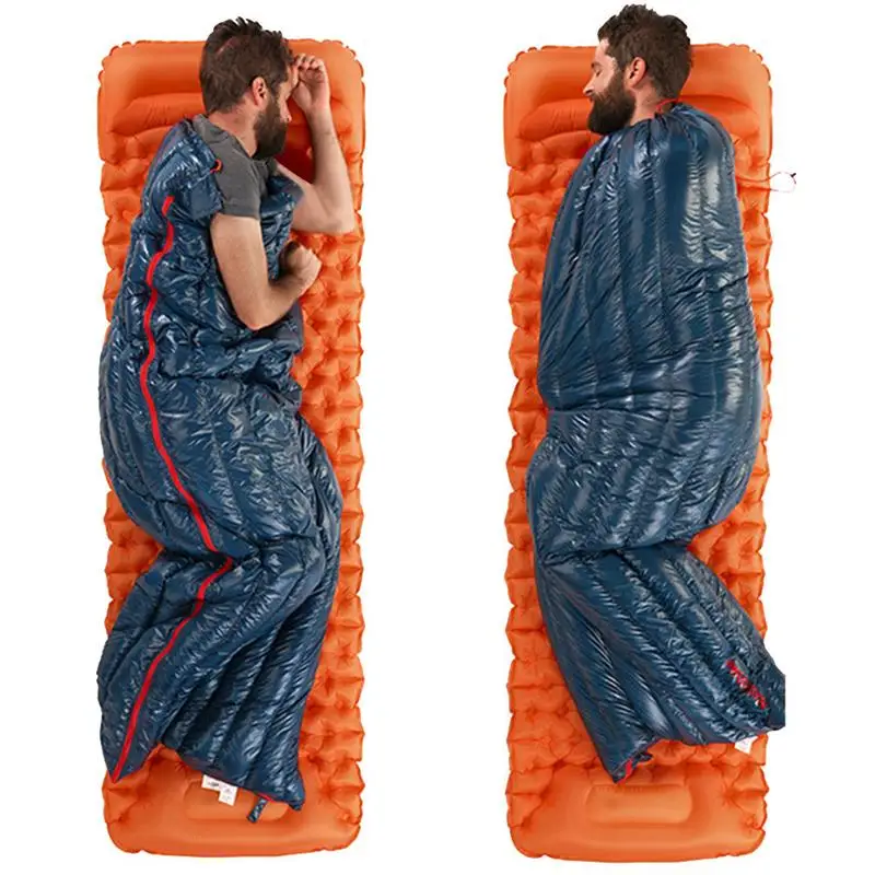 Пуховый спальный мешок легкий конверт теплый комбинированный для взрослых