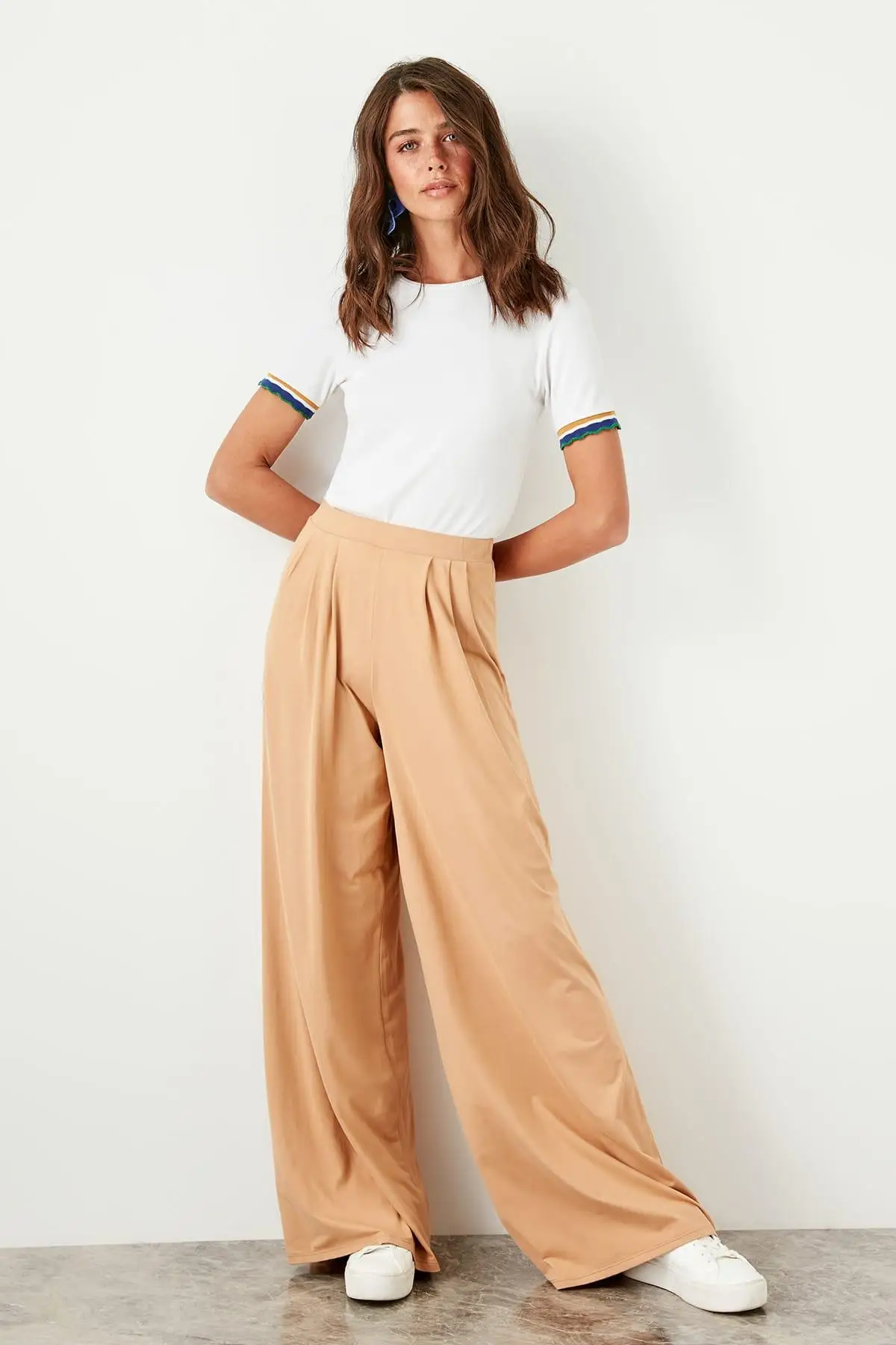 Trendyol Camel Bol Cutout Knitted Pants TWOSS19DU0155 | Женская одежда