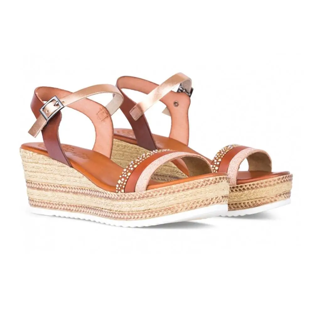 PORRONET WOMAN SKIN ESPARTOS DE CUNA SANDAL 2439 кожа|Боссоножки и сандалии| |
