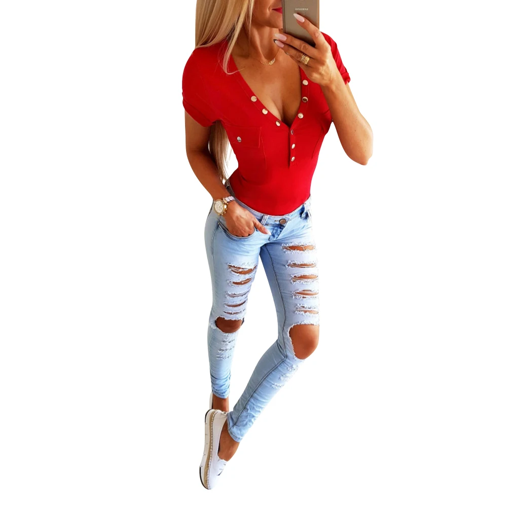 Pickyourlook женская рубашка из хлопка с v-образным вырезом на пуговицах талии