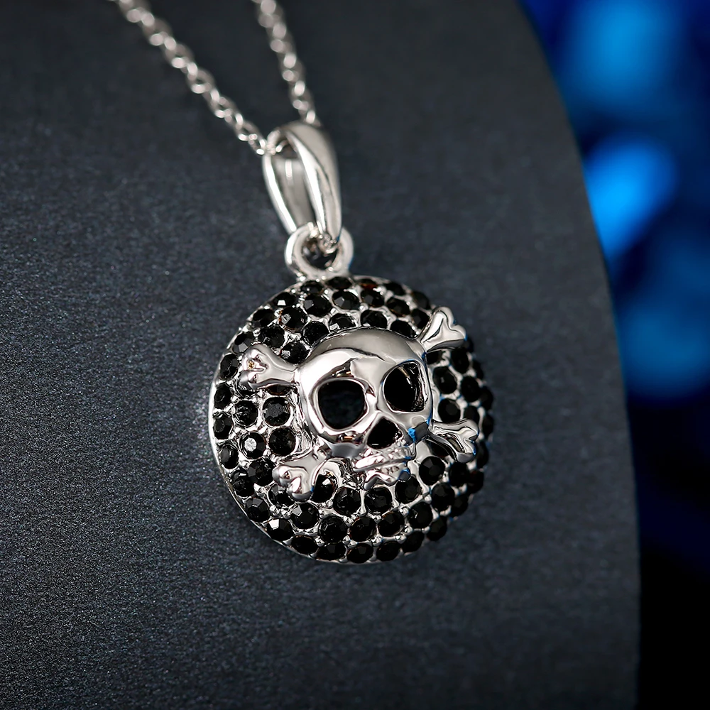 Silver-colored Plated Skull &amp Bones Necklace | Украшения и аксессуары
