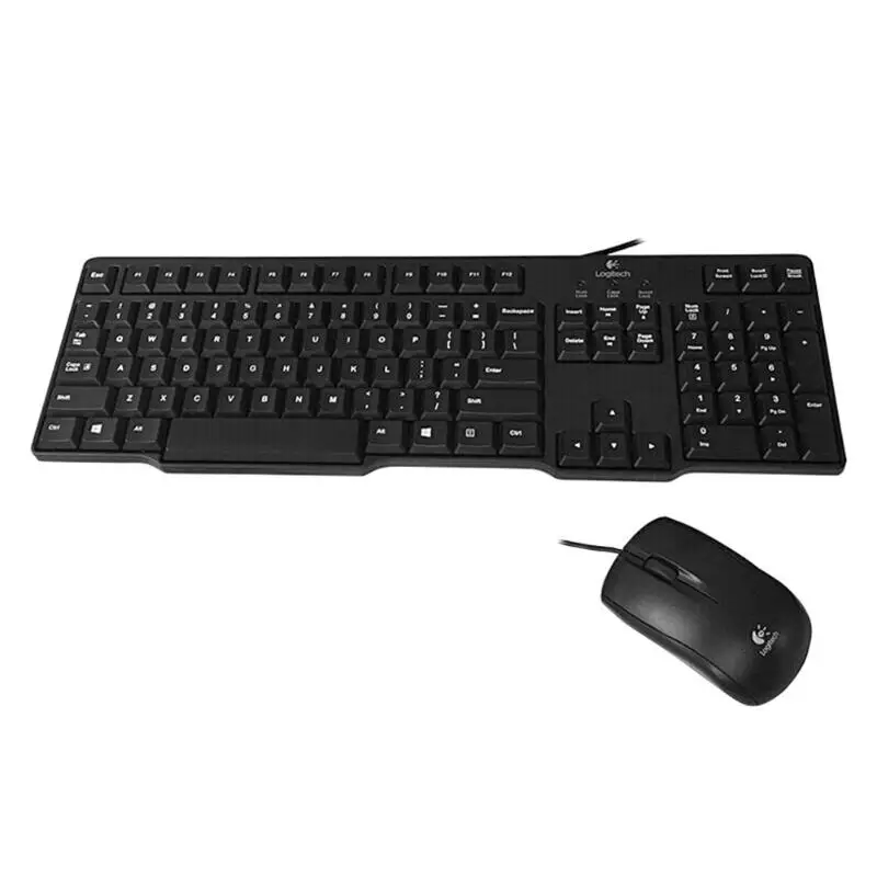 Logitech MK100 104 ключи Проводная клавиатура Мышь комбинированный набор PS2 USB для Windows