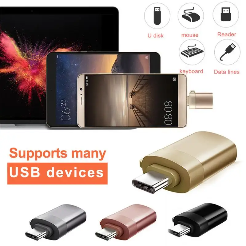 Micro OTG Type C USB адаптер для Macbook Tablet Huawei Lenovo Zuk Z1 Samsung Galaxy 3 0 зарядный преобразователь
