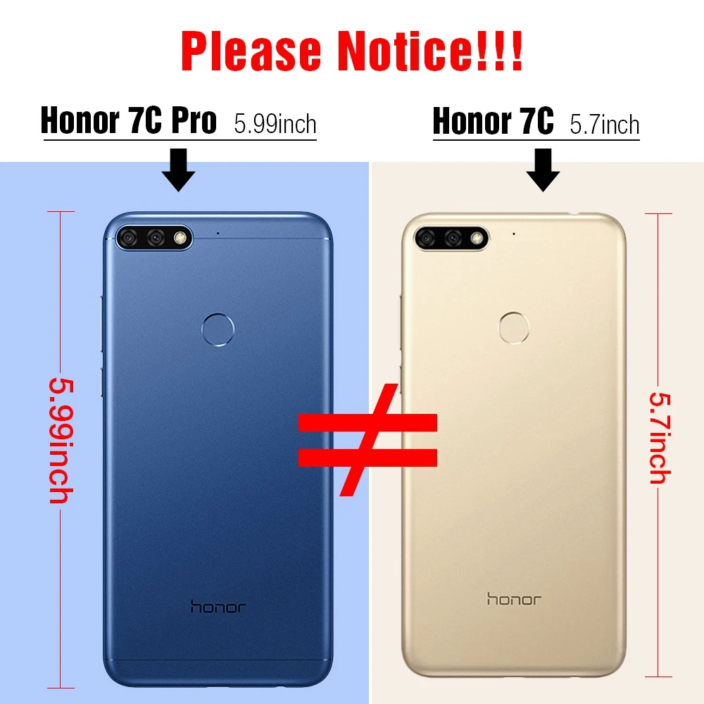 Hisomone Luminous Cover Case For Huawei Honor 7C 7A Luxury Glass Silicone Phone Pro Animal Space Back |