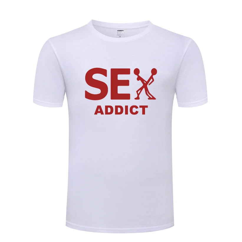 Sex Addict креативная Юмористическая Мужская футболка 2018 новая хлопковая