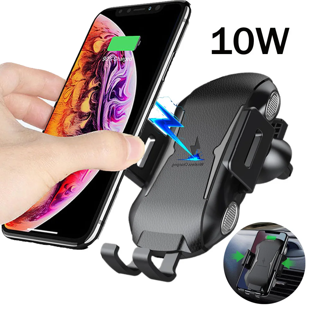Для iPhone XS Samsung S9 10W QI Беспроводное быстрое зарядное устройство Автомобильный