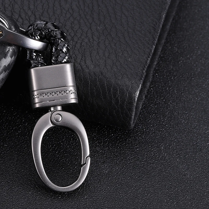 Углерода волокно стиль автомобиля Футляр для ключей Fob в виде ракушки Крышка Land