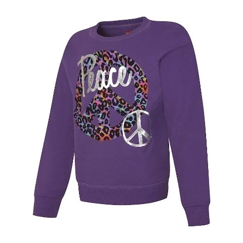 Hanes OK268 Eco Smart свитер с круглым вырезом для девочек Peace &amp Purple Thora-Extra Small |