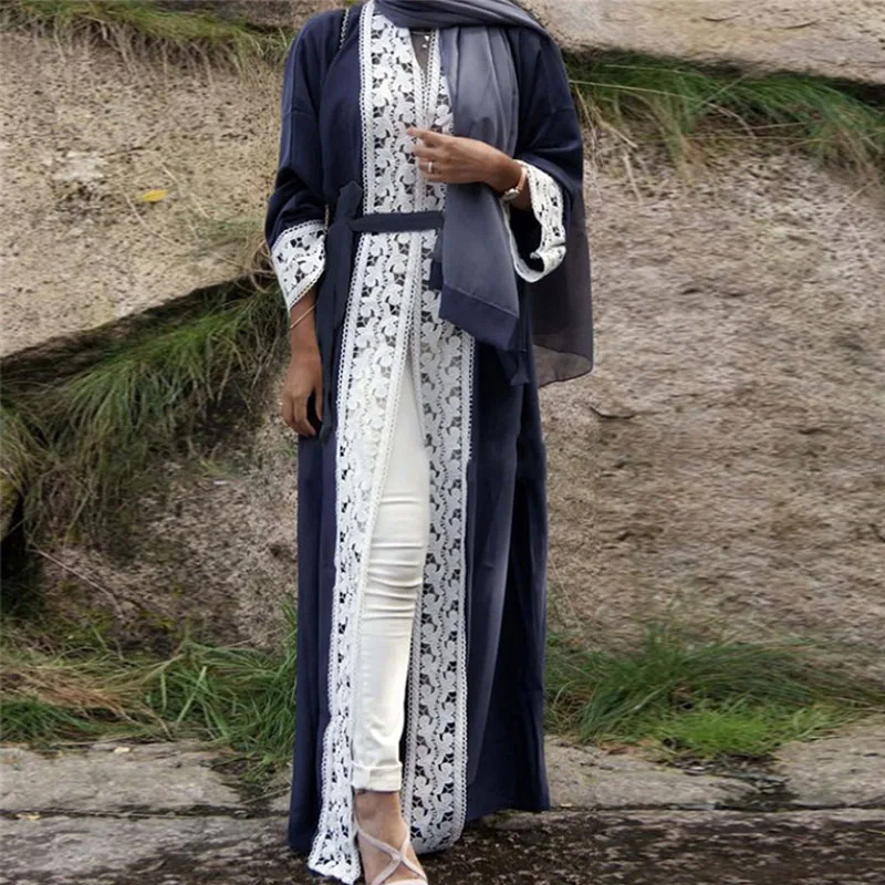 Женское платье в стиле пэчворк мусульманское Дубае кардиган длинный халат