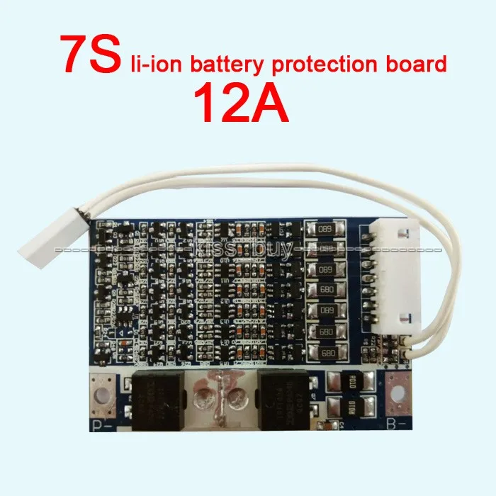Защитная плата для литий ионных батарей 7S 12A 25 9 V li ion BMS PCM 18650 Li с балансиром заряда