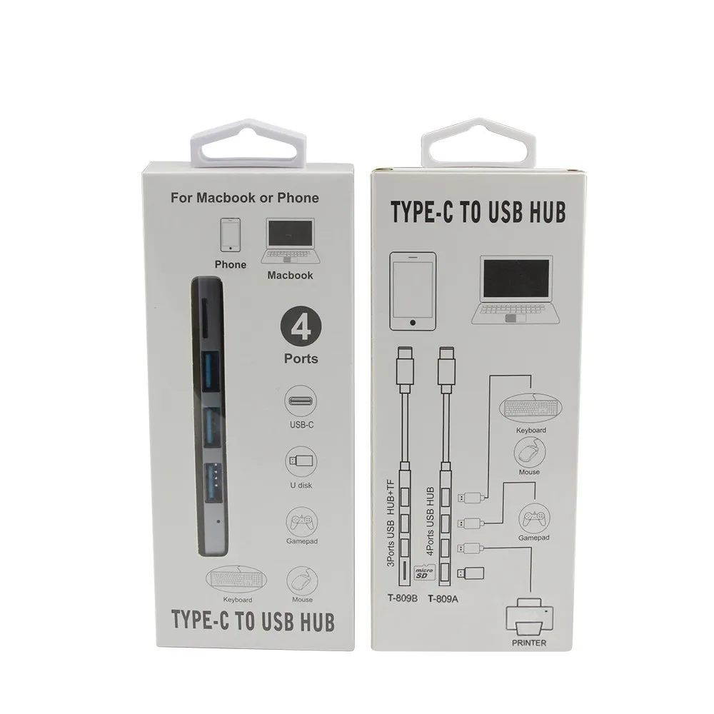 

Slim USB HUB 3.0 Type C High Speed 3 Port USB 3.0 Hub TF Reader Portable Splitter Cable Adapter for Phone Computer Macbook