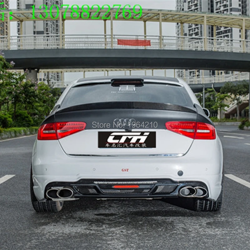 Автомобильный Стайлинг задний спойлер из углеродного волокна для Audi A4 B8 b8 5 4