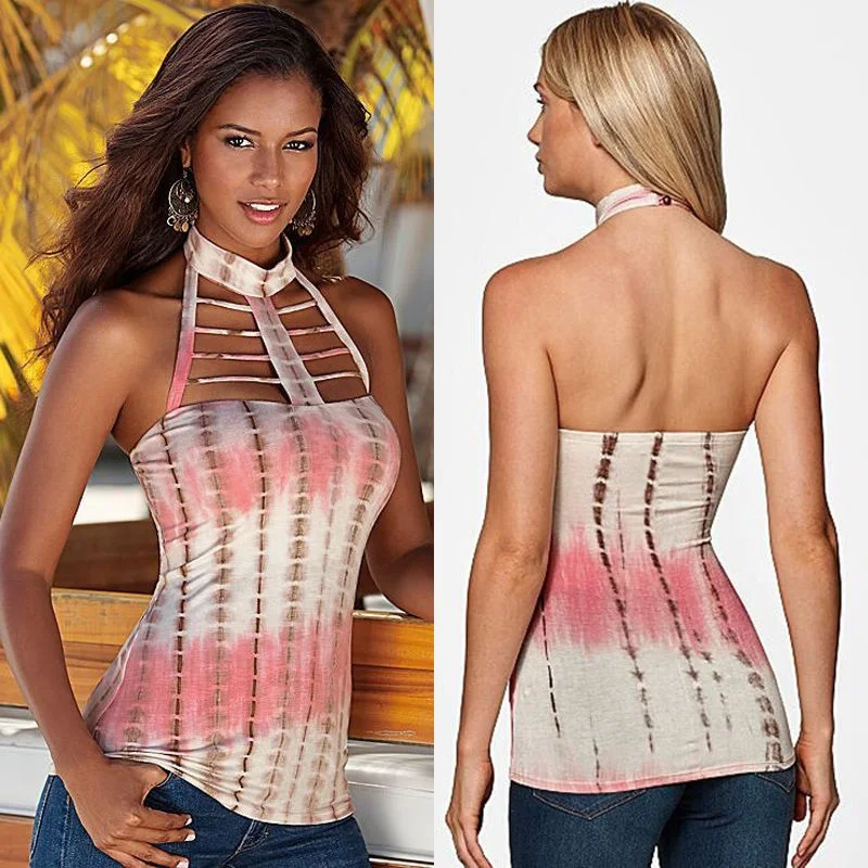 Женская одежда больших размеров Модный женский летний жилет топ рубашка без