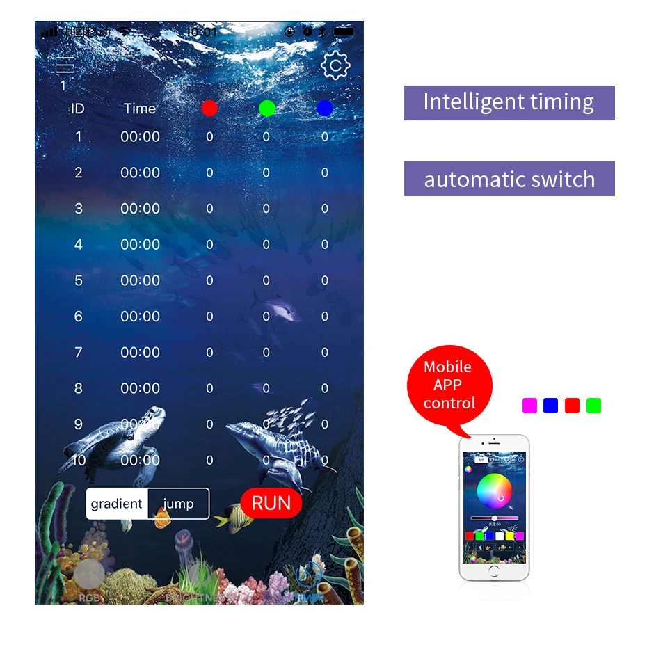 30 50 см Светодиодная лампа для аквариума светодиодное освещение RGB морская рыба