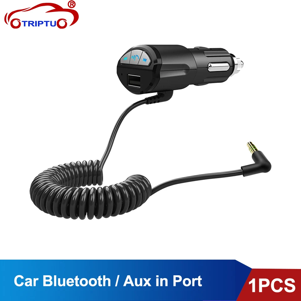 Bluetooth AUX автомобильный Зарядное устройство MP3 плеер телефонные звонки в режиме Hands