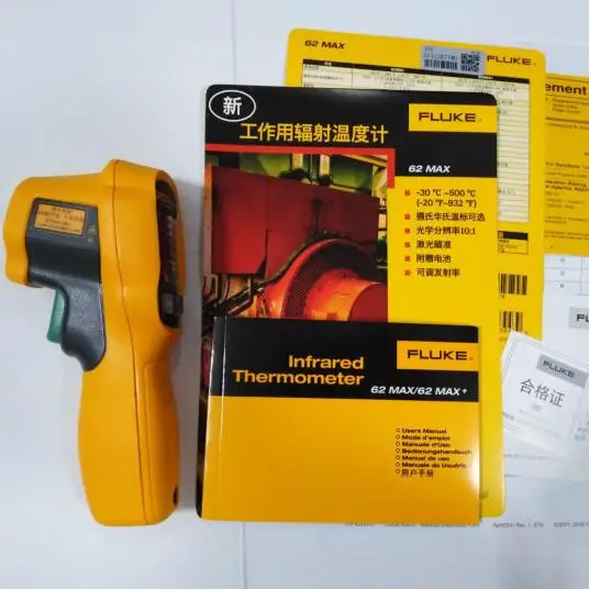 Горячая продажа Fluke 62 MAX цифровой инфракрасный термометр Max Двойной лазерный