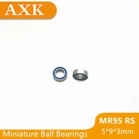 2021 time limited mr95rs bearing abec 3 10pcs 593 mm miniature mr95 2rs ball bearings rs mr95 2rs with blue sealed l 950dd